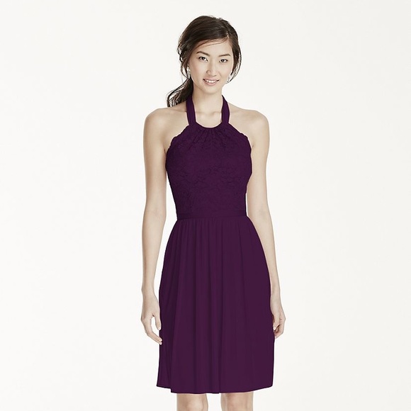 David's Bridal Dresses & Skirts - Davids Bridal bridesmaid halter dress size 4